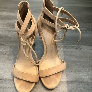 Elegant Tan Strappy Women's Heels